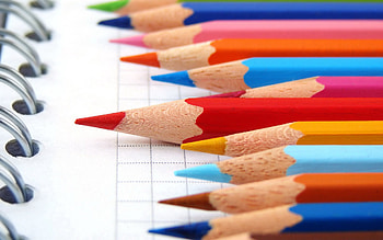 Macro, Multicolored, Motley, Pencils, Notebook HD wallpaper