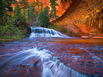 Beautiful Waterfall, cool, waterfall, beautiful, colors of nature HD wallpaper
