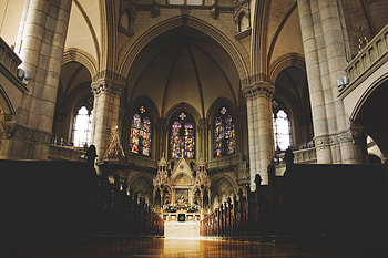 Interior, Miscellanea, Miscellaneous, Church, Stained Glass, Curtain Wall, Churches HD wallpaper