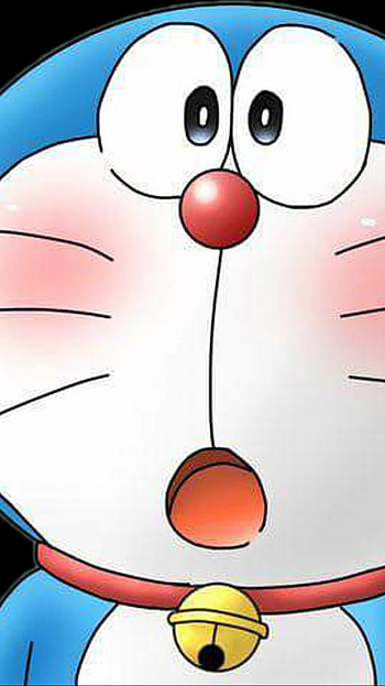 Doraemon, shy, cartoon HD phone wallpaper