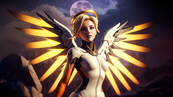 Mercy Overwatch The Swiss Angel, mercy-overwatch, overwatch-2, overwatch, games, artist, artwork, digital-art, artstation HD wallpaper