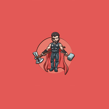Minimal, thor with 2 hammers, 2020 HD phone wallpaper