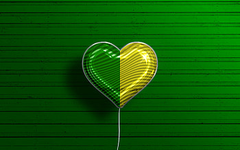 I Love Leitrim, , realistic balloons, green wooden background, Day of Leitrim, irish counties, flag of Leitrim, Ireland, balloon with flag, Counties of Ireland, Leitrim flag, Leitrim HD wallpaper