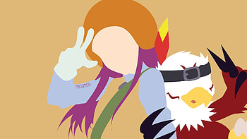 Digimon, Anime, Hawkmon (Digimon), Yolei Inoue HD wallpaper