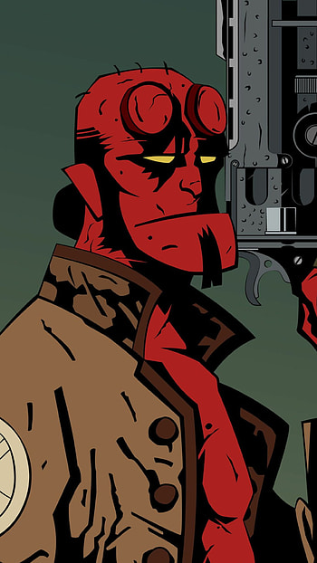 Hellboy artwork, background HD phone wallpaper
