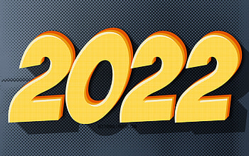 2022 cartoon 3D digits, Happy New Year 2022, gray background, 2022 concepts, kids art, 2022 new year, 2022 on gray background, 2022 year digits HD wallpaper