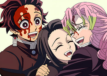 Anime, Demon Slayer: Kimetsu no Yaiba, Tanjiro Kamado, Nezuko Kamado, Mitsuri Kanroji HD wallpaper