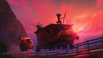 Sunset Sentinel — Sci‑Fi Robot Patrol, Sci Fi, robot HD wallpaper