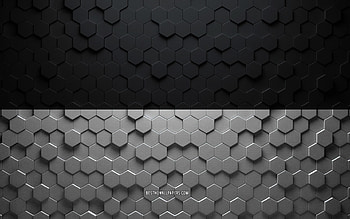 Flag of Ferrara, honeycomb art, Ferrara hexagons flag, Ferrara 3d hexagons art, Ferrara flag HD wallpaper