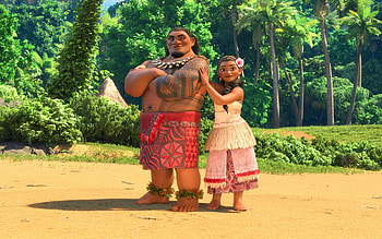 Chief Tui and Sina, Moana HD wallpaper
