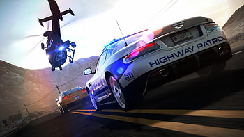 NFS Hot Pursuit, Adrenaline-fueled races, Fast cars, Intense action HD wallpaper