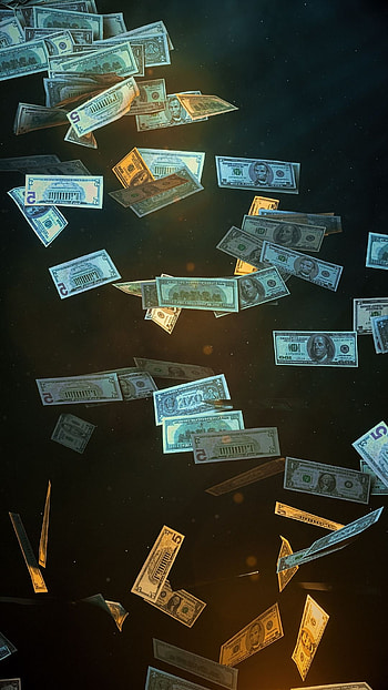 Falling money, bank, paper, american, dollars HD phone wallpaper
