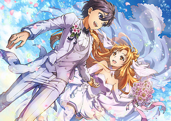 Kirito & Asuna, Asuna Yuuki, Kirito (Sword Art Online), Anime, Sword Art Online, Kirito And Asuna HD wallpaper