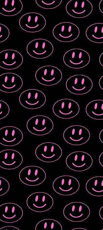 Neon Pink Smiley HD phone wallpaper