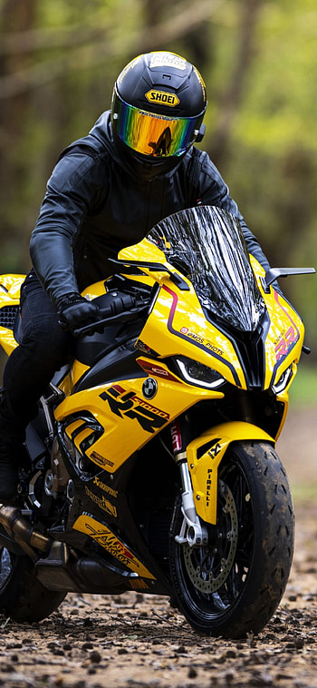Yamaha RR1000, motorcycle, Racing_bike, Yellow_Bike, Sports_Bike, racer, wheel, biker, Bike HD phone wallpaper