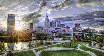 Nashville Skyline, Music city escape, Lakeside resort, Tranquil retreat HD wallpaper