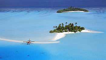 islas paradisiacas, avion, islas, mar, ocaeno HD wallpaper