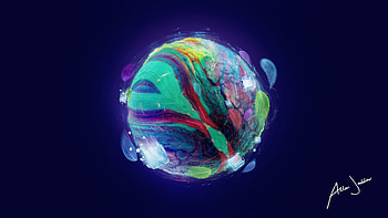 Sweet Planet , planet, abstract, digital-art, behance HD wallpaper