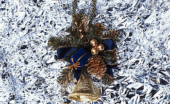 Holidays, Needles, Cone, Bump, Bell, Foil HD wallpaper