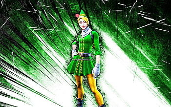 Snowbell, grunge art, Fortnite Battle Royale, Fortnite characters, green abstract rays, Snowbell Skin, Fortnite, Snowbell Fortnite HD wallpaper