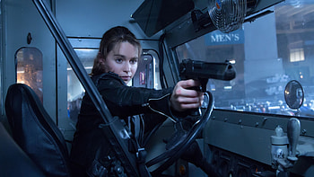 Combat scene Terminator Genisys, , Emilia Clarke, Terminator HD wallpaper