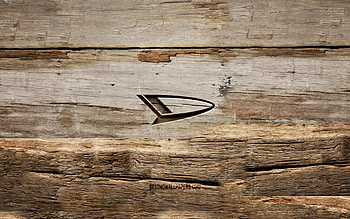 Daihatsu wooden logo, , wooden backgrounds, cars brands, Daihatsu logo, creative, wood carving, Daihatsu HD wallpaper