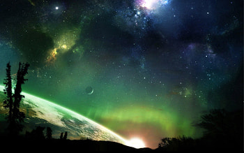 Fantasy, Trees, Planets, Stars, Shining, Fiction, That's Incredible HD wallpaper