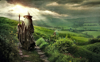 The Hobbit 2, artwork, scenery, Hobbit, wide screen, painting, art, landscape HD wallpaper