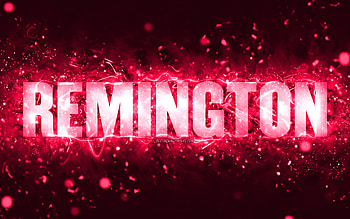 Happy Birtay Remington, , pink neon lights, Remington name, creative, Remington Happy Birtay, Remington Birtay, popular american female names, with Remington name, Remington HD wallpaper