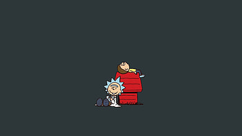 Minimal Rick And Morty, rick, rick-and-morty, cartoons, tv-shows, animated-tv-series, artwork, minimalist, ai HD wallpaper