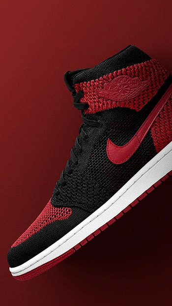 Jordan 1, Red And Black Shoes HD phone wallpaper