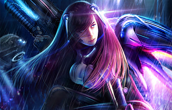 Girl soldier, modern, art HD wallpaper