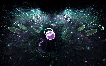 Abstract, Flowers, Dark, Shine, Light, Shadow, Fractal HD wallpaper