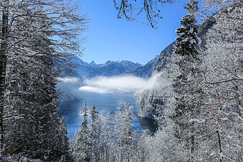 Cold Mountains Range During Winter, mountains, nature, winter, trees, snow HD wallpaper