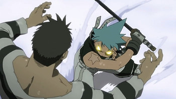 Black Star, sword, anime, tsubaki, soul eater HD wallpaper