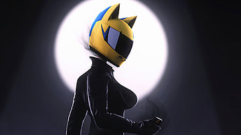Celty Biker Girl , biker, helmet, artist, artwork, digital-art, artstation HD wallpaper