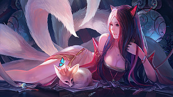 Ahri Digital Art, ahri, anime, anime-girl HD wallpaper