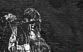 Black/White Sniper, military, white, black, sniper HD wallpaper