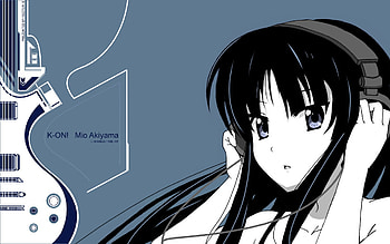 Anime, white, heads, guitar, mio, k-on HD wallpaper