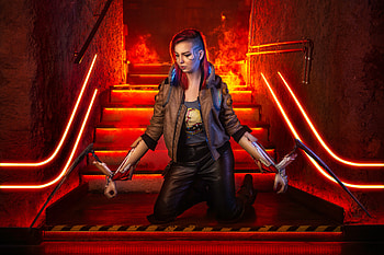 V In Cyberpunk 2077 Cosplay, cyberpunk-2077, games, ps-games, xbox-games, pc-games, cosplay HD wallpaper