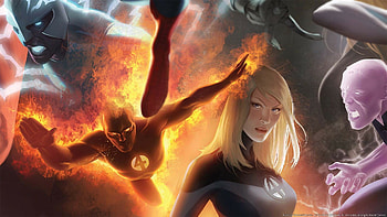 Human Torch, Burning , Flame-themed, Heat-wielding hero HD wallpaper