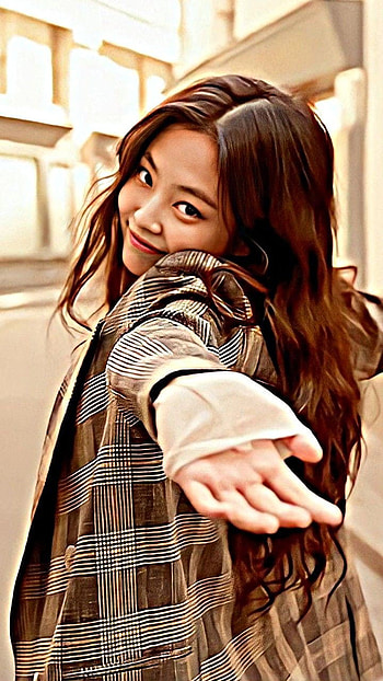 Jennie, lip, tartan HD phone wallpaper
