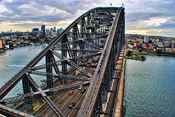 Sydney Harbour Bridge, a different view, sydney, harbours, australia, harbour bridge HD wallpaper