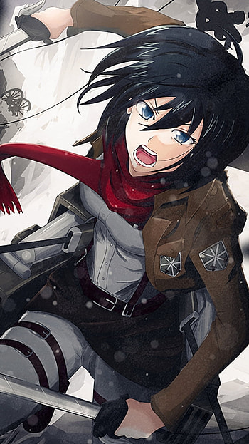 Mikasa's Red Scarf — Attack on Titan , Mikasa Ackerman, Attack on Titan, Anime HD phone wallpaper