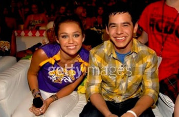 miley cyrus and david archuleta!!, miley, david HD wallpaper