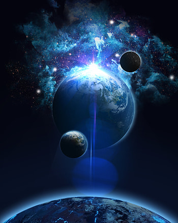 Space travel, atmosphere, astronaut, planets, earth, stars HD phone wallpaper