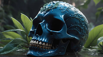 Skul Forest, skull, dead, forest, flower, grass HD wallpaper