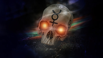 Skull Of The Fire , skull, artist, artwork, digital-art, artstation HD wallpaper