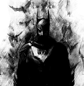 Dark, superhero, sketch art, batman HD phone wallpaper
