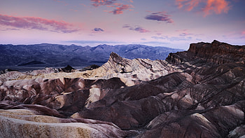 Cumulus Clouds, Brown Mountain, Death Valley National Park HD wallpaper